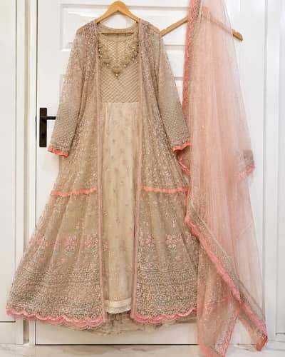 Khudabaksh boutique maxi,open shirt with duptta.