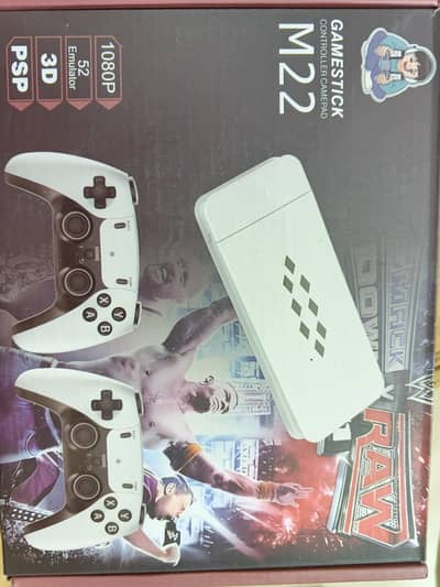 4K Game Stick Pro M22 with 2 Wireless Controllers | 52 Emulators