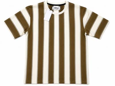 Brown and white Vertical Lines shirt for boys and mens large size