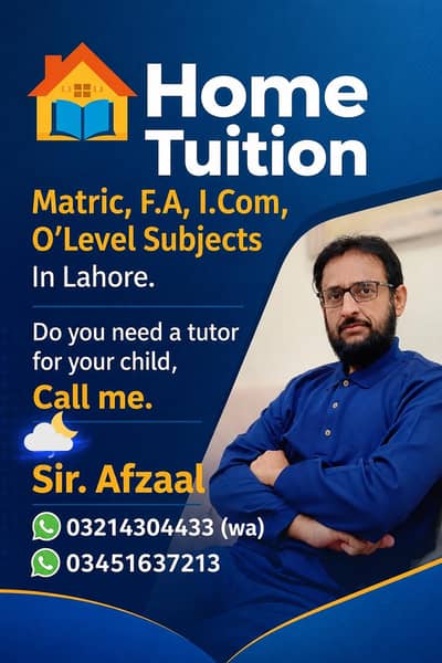 home tuition, tutor. Lhr