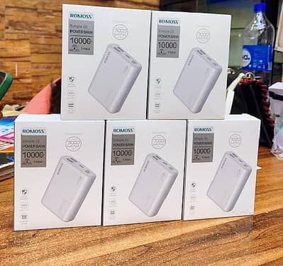 White Power Bank 10000mAh Fast Charger Portable