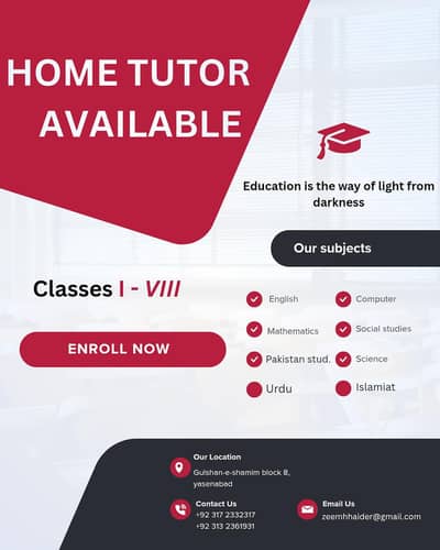 home tutor available