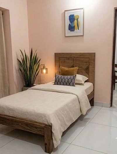 Single Wooden Bed with Mattress Excellent Condition