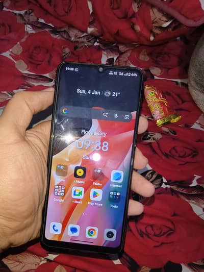 Realme C51 argent sale 4gb 64 gb glass crack only set