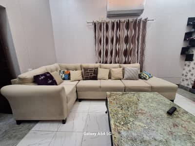 beautifull beige colour l shaped sofa for sale