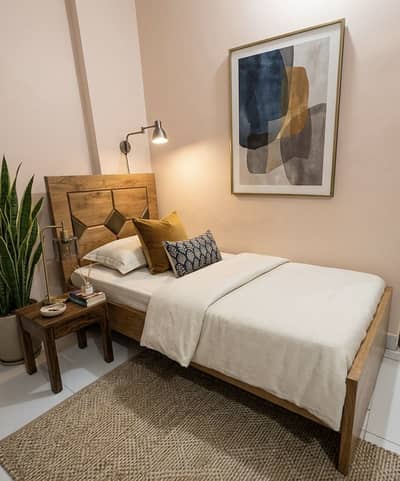 Single Wooden Bed with Mattress Excellent Condition