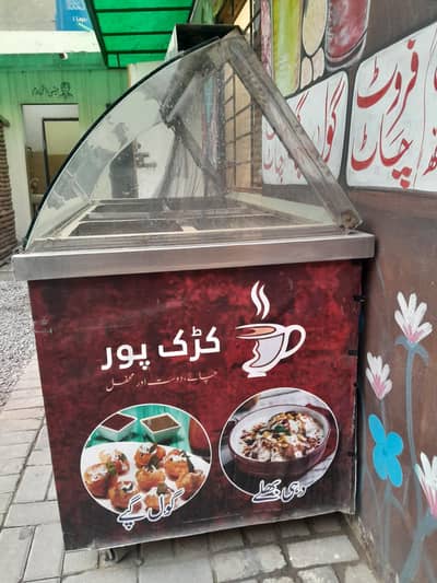 Dehi bhly,salad, fruit chaat multi purpose counter with ice chamber