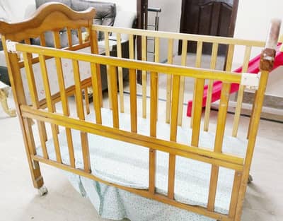 Baby bed cart wooden Good condition