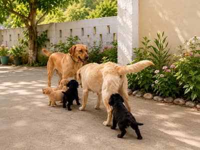 LABRADOR PAIR + 4 PUPPIES FOR SALE | URGENT