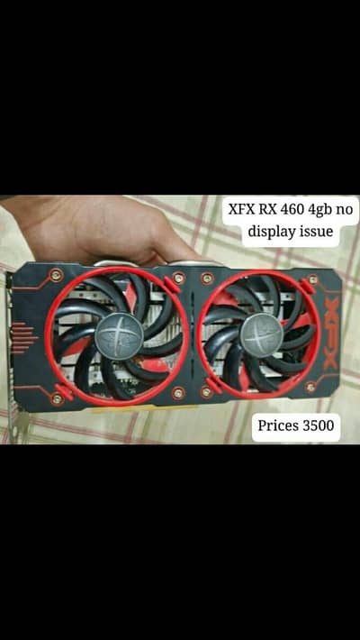RX 460 4gb graphics card fualty no display
