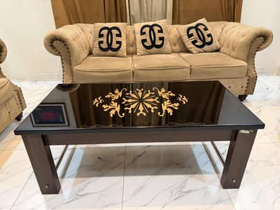 6 seater sofa set with center table