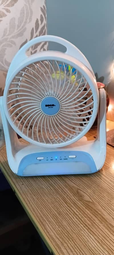 AC / DC Rechargeable emergency fan like new