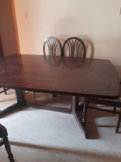 Dining chairs and table for sale wooden