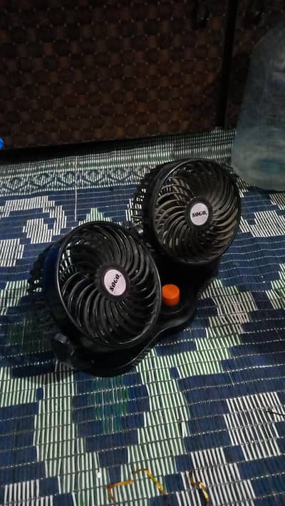 sogo 12v fan double headed