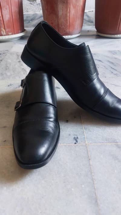 Double Monk pure leather Shoes
