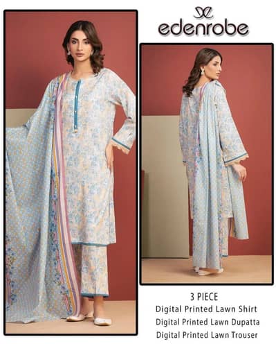 ladies 3 piece lawn suit in reasonable price