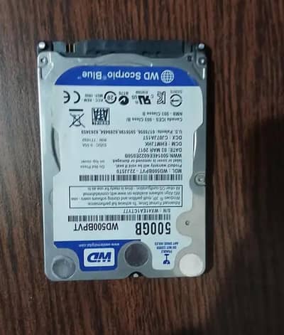 500 GB SATA Hard Wd PC -100 Health perform