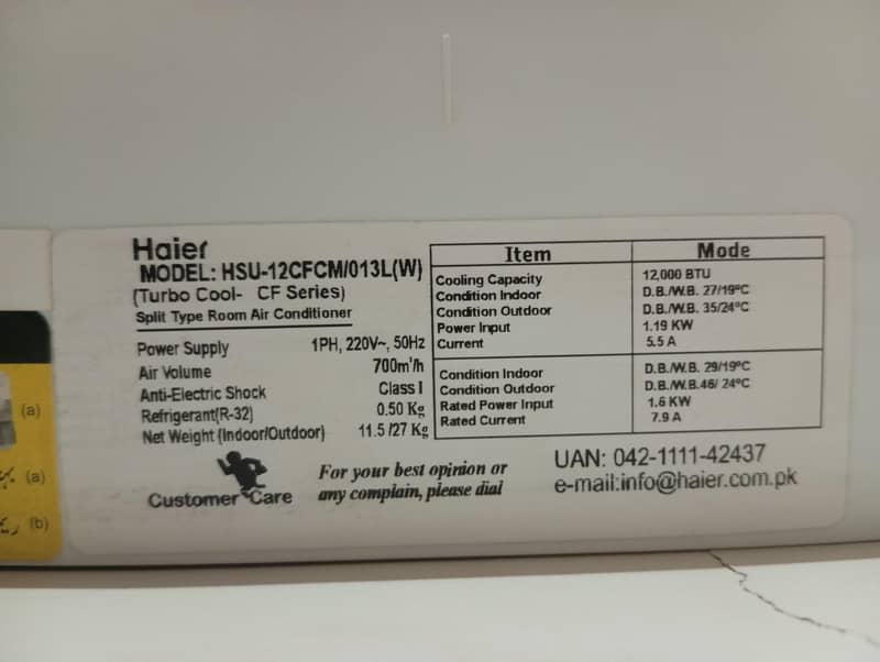 Haier 1 ton Split AC 1