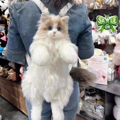 cute cat plush bag