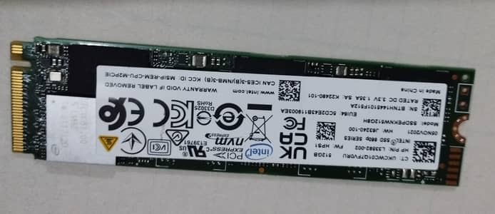 INTEL 660P 512 GB NVME SSD