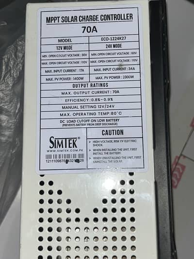 Simtek mppt 70 ampr