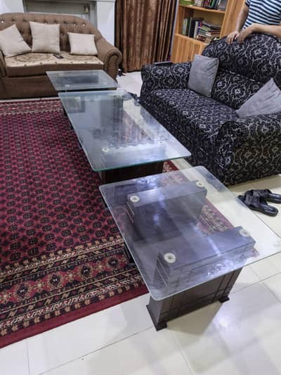 Coffee Table (set of 3) Glass