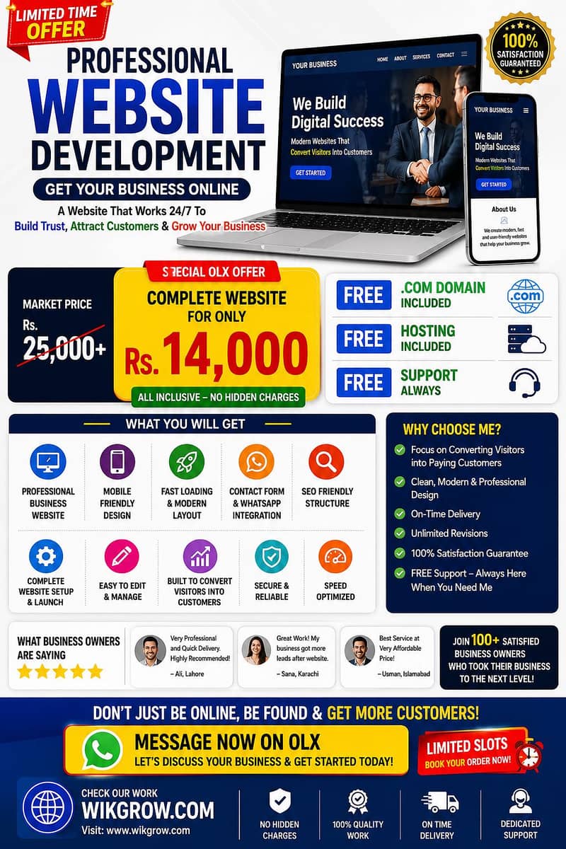 Professional Website - Website Development -Ecommerce Website 0