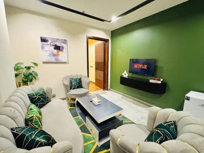 Per day ,Daily basis and weekly basis one bedroom fully furnished luxury apartments available for rent Gulberg greens Islamabad