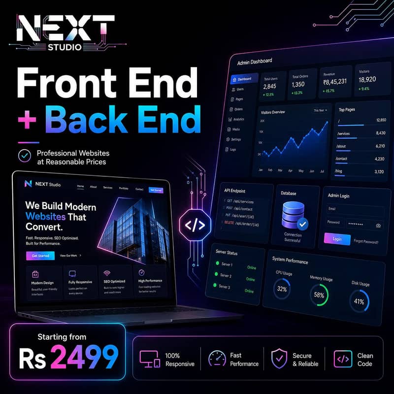 Professional Website Developer | Front End, Backend & E-commerce 2
