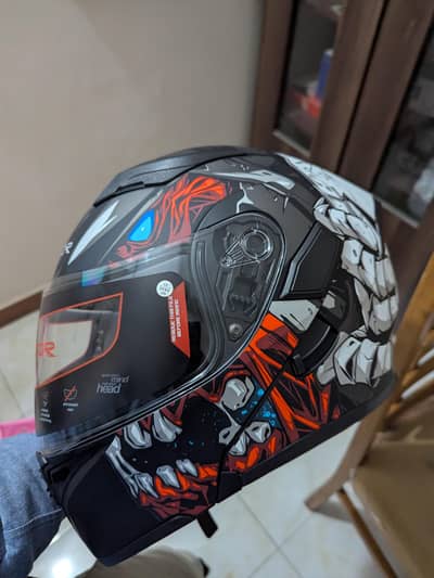 Vector Skull Flip up Helmet Dot Verified
