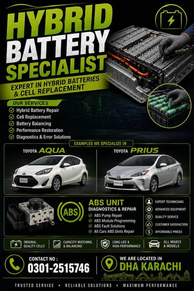 Toyota Prius 2012 - Aqua ABS Battery - Vezel Alto Mira Lexus Abs