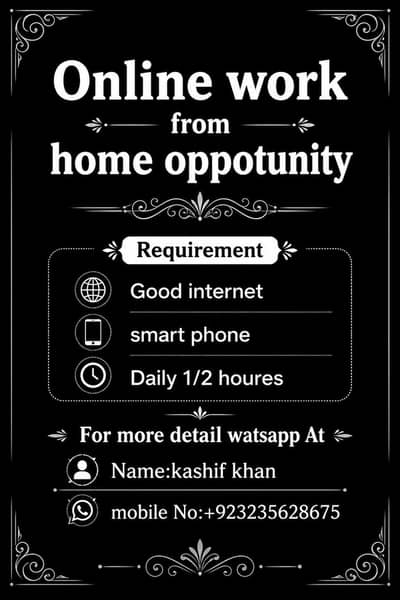 Online work oppurtunity