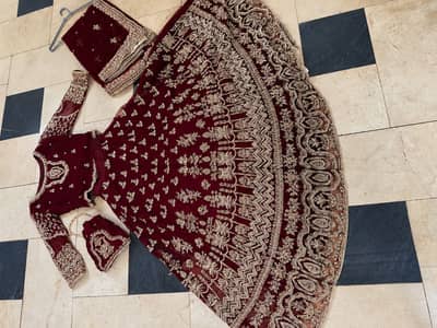 Lehanga new dark red best fabric