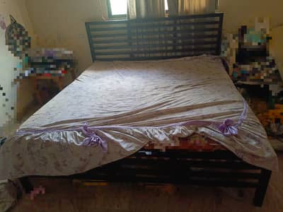 Iron bed with mattress 32k and without mattress 20k
