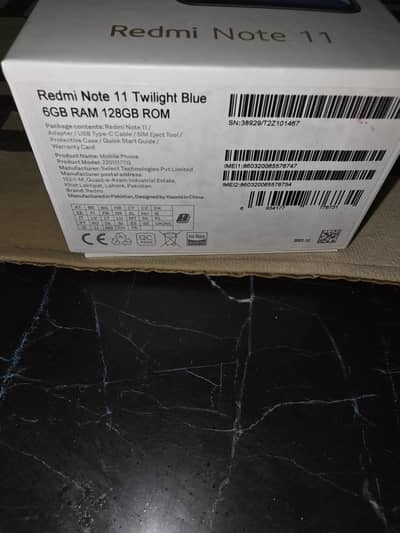 Xiaomi Redmi Note 11  6 Ram/128 Memory