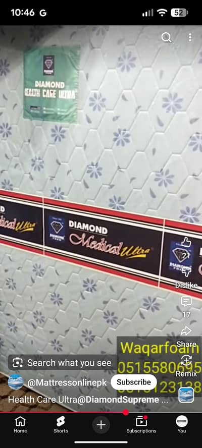 single bed diamond medicated brand new metress