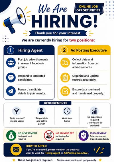  We're Hiring! Work From Home Opportunities – No Experience Needed