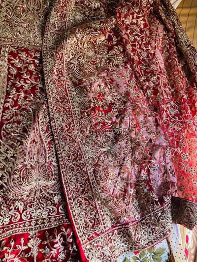 Bridal Lehenga - Heavy Zari Work - Size M - Used Once - Rs 40,000