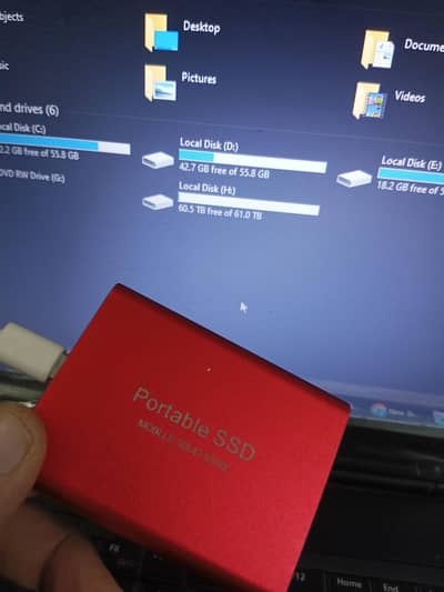 Portable External SSD 61 TB