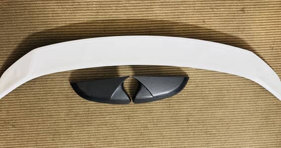 Civic X Trunk Spoiler and Side mirror cover Batman Style