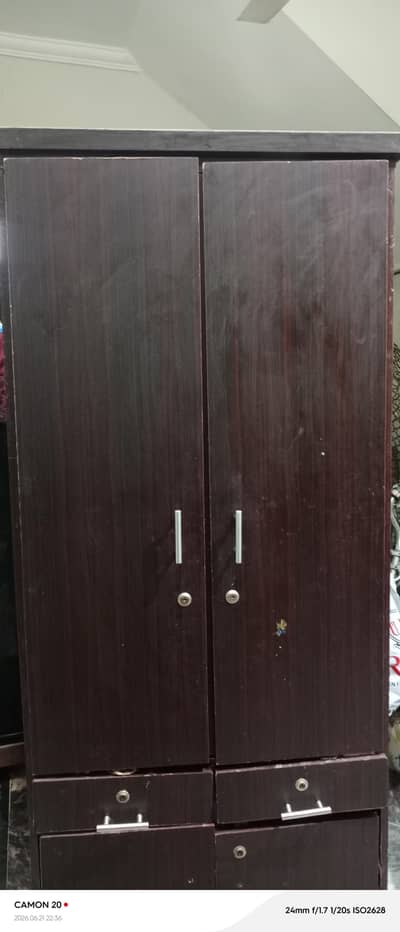 Wooden kids wardrobe