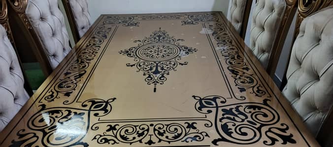 6-Seater Luxury Dining Table with Chairs – Excellent Condition