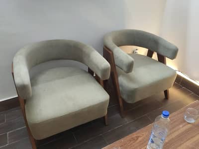 Pair of 1 seater Aesthetic Coffee Sofas