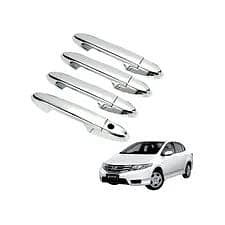 HONDA CITY 2009 to 2016 or Above DOOR HANDLE CHROME COVER SILVER2