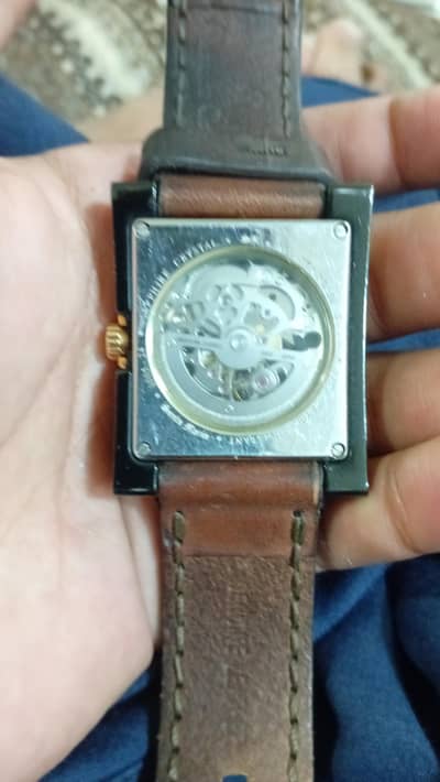 SM Skeleton Square Automatic Watch - Sapphire Glass