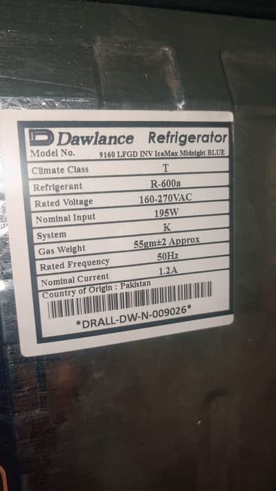 Brand New Dawlance refergerator