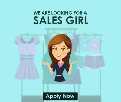 Need female sales girl staff garments shop