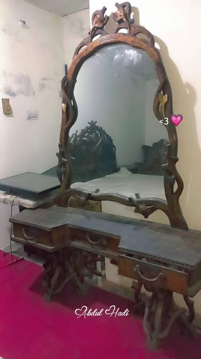 wooden  bed in good condition