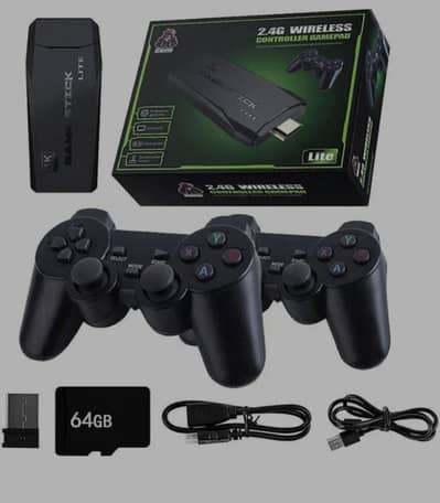 2-4g wireless controller-gamepad with 64 gb hdmi usb  with 20000+ game