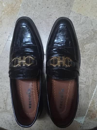 Vector Men's Formal Loafers - Black Crocodile Texture